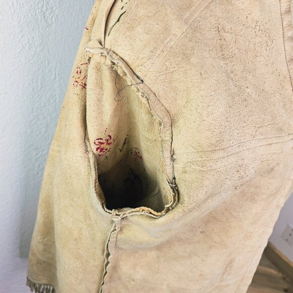 Vintage 70's Handcrafted Embroidered & Beaded Deerskin Jacket - Picture 16 of 16